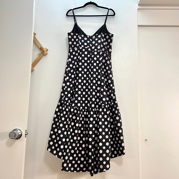 Eliza J Black and White Polka Dot High Low Dress - Picture 6 of 12